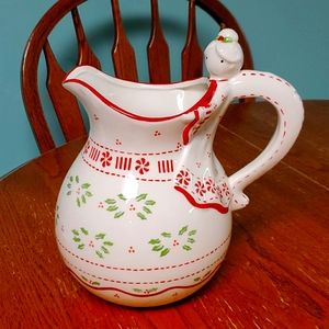 Temptations Holiday pitcher with Mrs. Claus